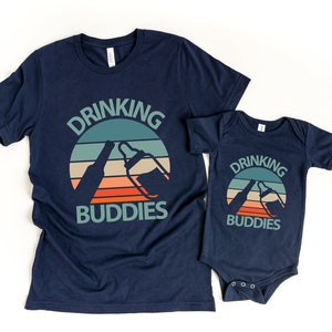 Drinking Buddies Dad And Baby Matching Shirts, Drinking Buddies Shirt, Father Son Shirts , Beer Father&#39;s Day Gift, Grandfather Son Shirts