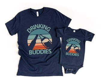 Drinking Buddies Matching Shirt Set: Father Son Beer Gift