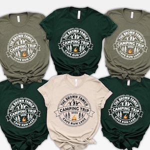 Custom Best Camp Team Ever Shirts , Personalized Funny Outdoor Group Shirt, Family Camp Matching Tee, Family Weekend Camping Mountain Shirt