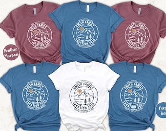 Matching Family Vacation Shirts 2025: Custom Mountain Trip Tees