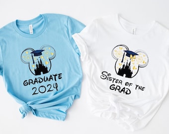 Disney Family Graduation Shirts,Personalized Graduation Family Shirts,Custom Disney Graduation Tee,Graduate Disney Shirt,Grad And Family Tee