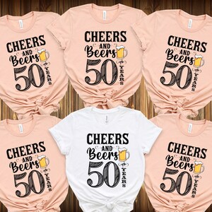 Cheers And Beers To My 50 Years Old Shirt ,Funny Birthday Gifts For Him ,50th Birthday Shirt,Birthday Present Custom T Shirt,Mens Ladies Tee