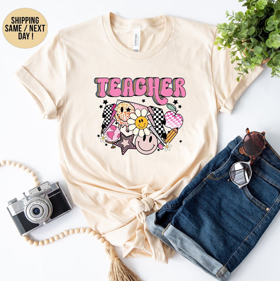 Groovy Teacher Shirt, Retro Teacher Shirt, Cute Teacher Shirt, Teacher