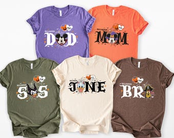 Disney Halloween Family Shirts 2026, Mickey Minnie Matching Group Tees, Trick or Treat Outfit