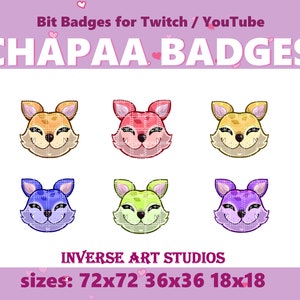 Twitch Sub Badges - Palia Chapaa Animal Palia- Kawaii Cute Premade P2U for Twitch & Youtube and Discord