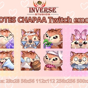 Twitch Emotes - Palia Chapaa Skills- Kawaii Cute Premade P2U for Twitch & Youtube and Discord