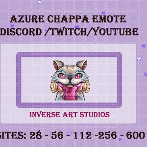 Twitch Emote - Palia Azure Chapaa - Kawaii Cute Premade P2U for Twitch & Youtube and Discord