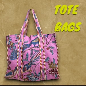 Indische Baumwoll-Einkaufstasche mit - umweltfreundliche wiederverwendbare Einkaufstasche, leichtes, langlebiges Geschenk für Frauen und Männer