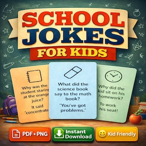 Kids School Joke Cards – Funny Printable Flashcards for Kids