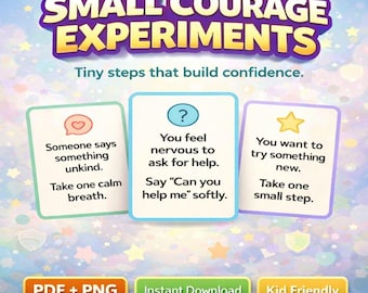 Small Courage Experiments – Confidence-Building Cards for Kids
