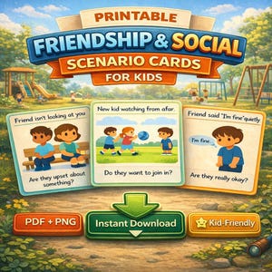 Social Inference & Friendship Skills Cards for Kids
