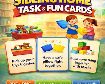 Printable Sibling Home Task & Fun Cards