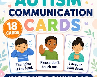 Autism Communication Visual Support Emotional Regulation Special Education Therapy Printable Sensory Needs Classroom Homeschool