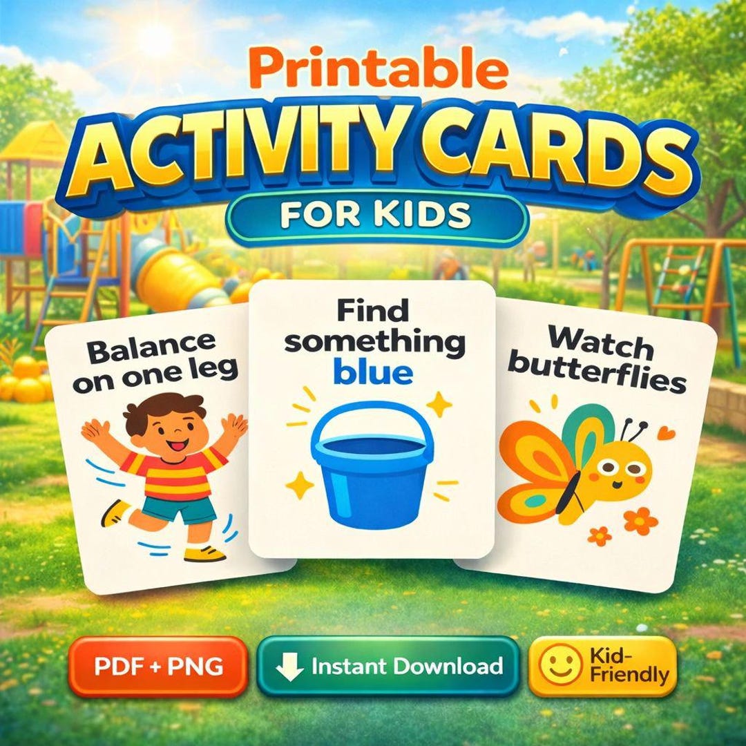 Printable Activity Cards for Kids: Imaginative Play Prompts (PDF, JPG ...