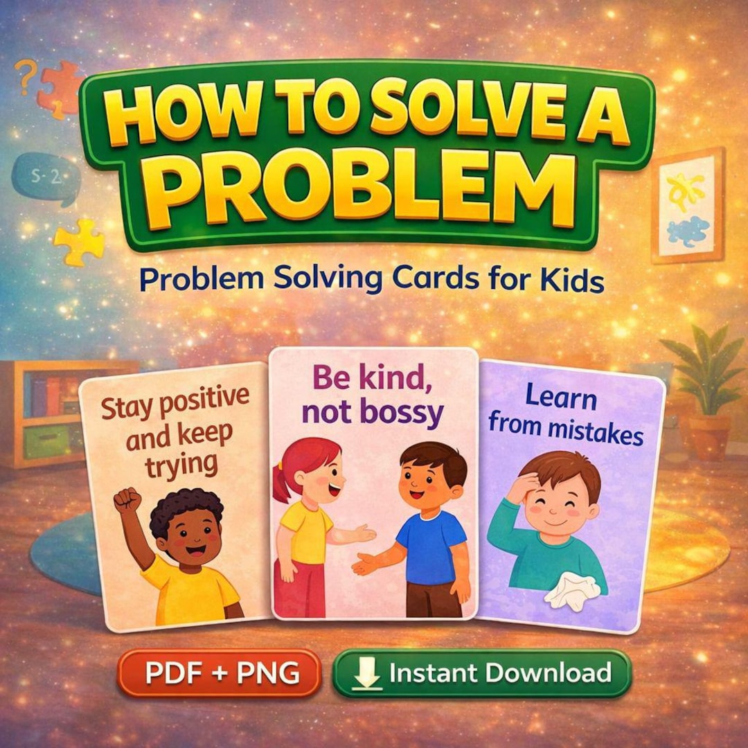 Problem Solving Cards for Kids: SEL Activity Set (PDF + PNG - Etsy Canada