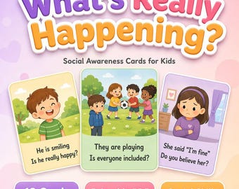What’s Really Happening Cards for Kids Empathy Social Skills Printable Activity
