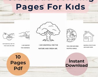 Gratitude Coloring Pages for Kids | 10 Mindful Pages