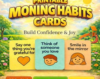 Mindful Morning Routine Cards for Kids: Gratitude & Positive Habits (PDF Download)