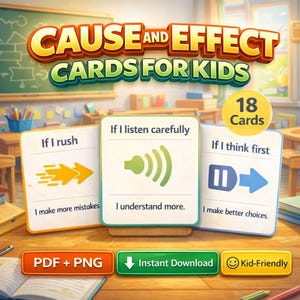 Cause and Effect Cards for Kids