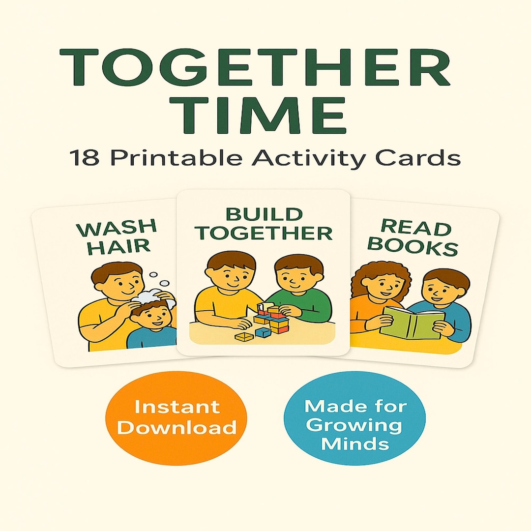 Together Time Activity Cards for Kids - 18 Printable Bonding Tasks for ...