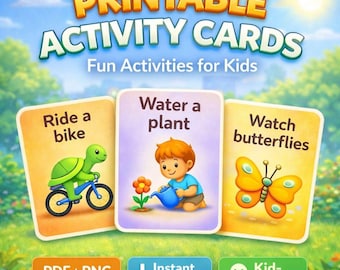 Printable Activity Cards for Kids: Imaginative Play Prompts (PDF, JPG, PNG)