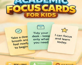 Focus Cards for Kids | Study Calm PDF