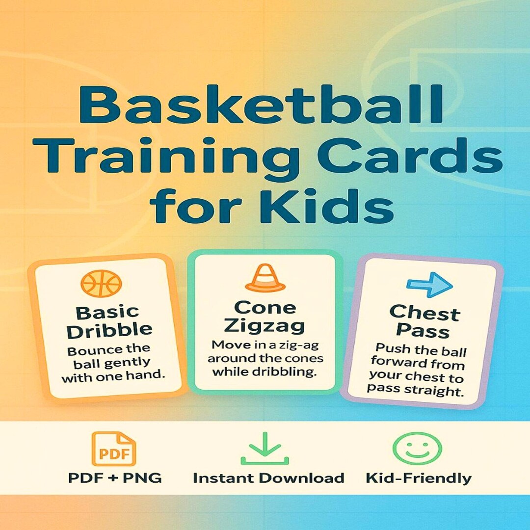 Kids Basketball Training Cards – Printable Sports Drills - Etsy