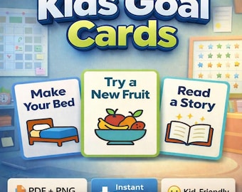 Kids Goal Cards – Printable Motivation Cards for Children