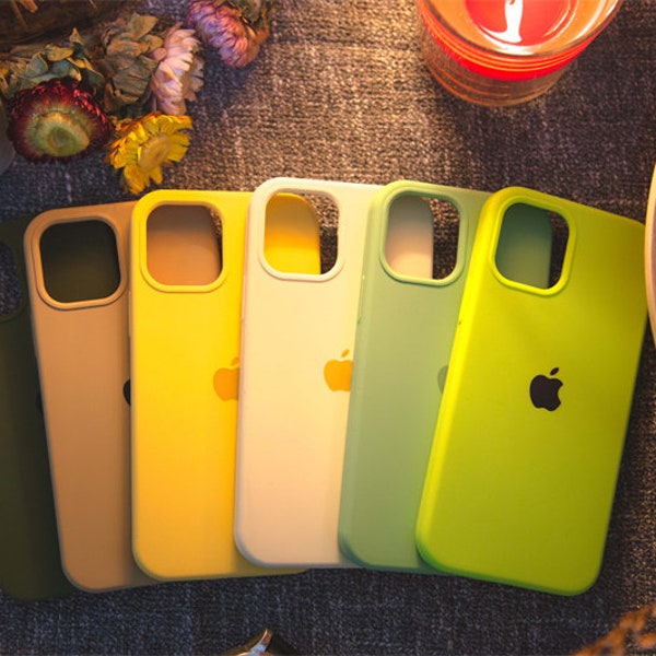 Coque de portable verte, coque de portable pour enfants, coque de portable en silicone aux couleurs personnalisées, coque de portable pour iPhone 15 14 13 12 Pro Max Mini Pro Max X/Xs Max