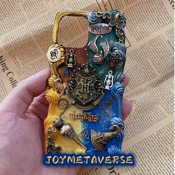 Hogwarts Phone Case,  Harry potter phone case, 100%Handmade , Fake Cream phone case.For Samsung iPhone 15 12 13 14 Pro Max Xs  XR 7 8 Plus