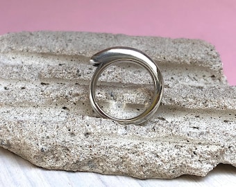 Sterling silver sculptural ring