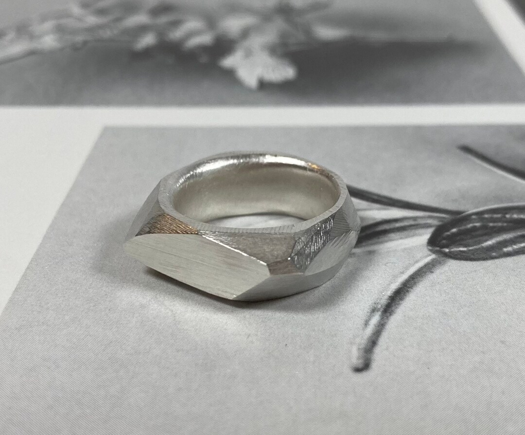 Structural Ring in Silver, Special Wedding Ring, Partner Jewelry ...