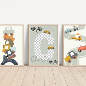 Car and transport set of prints, perfect for a playroom, nursery or bedroom (prints only)