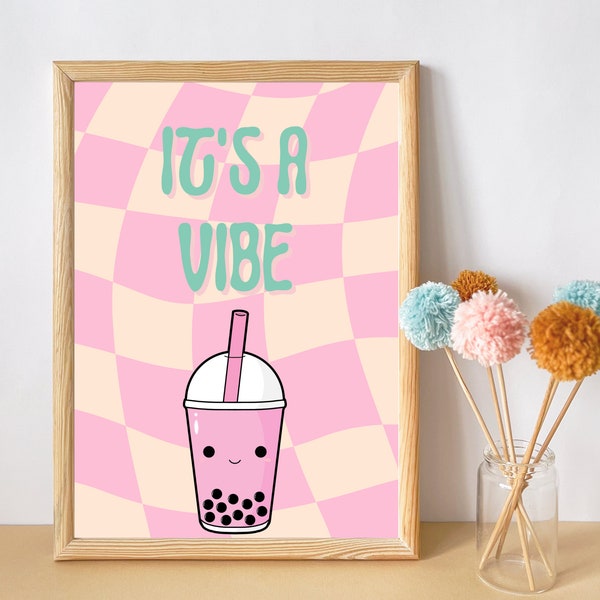 It's a vibe wall art, perfect for teen and tween rooms (print only)