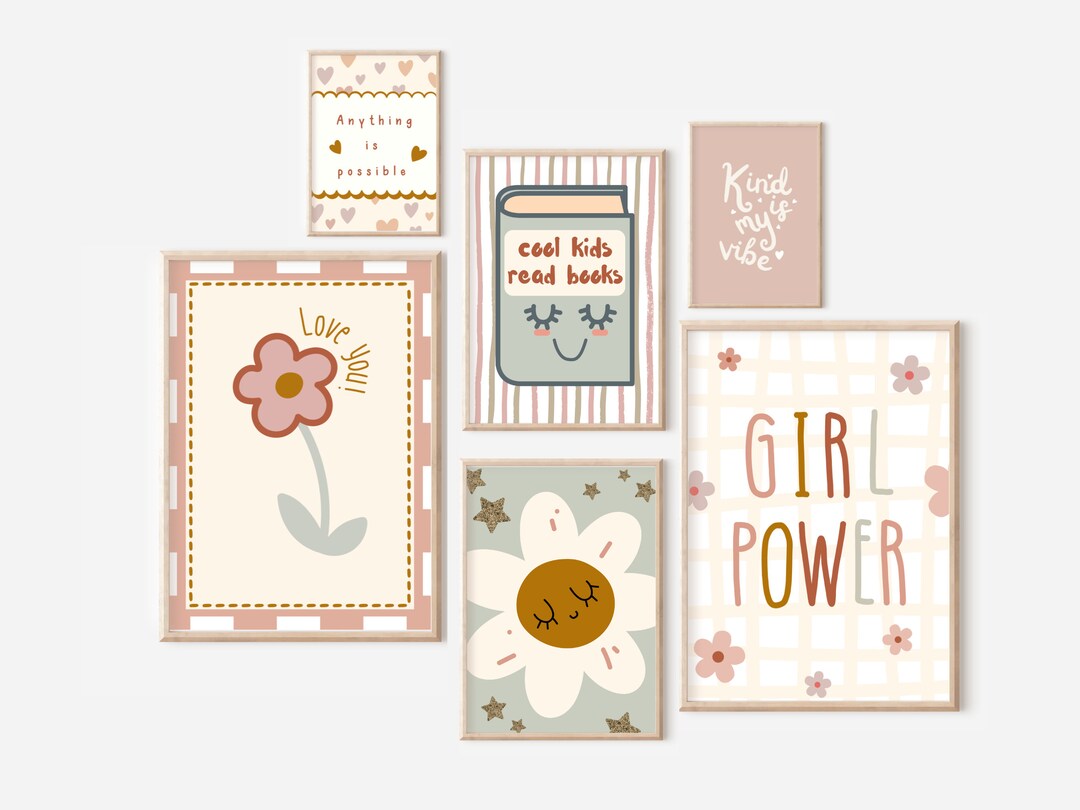 Set of Positive Affirmation and Girl Power Gallery Wall Prints for a ...