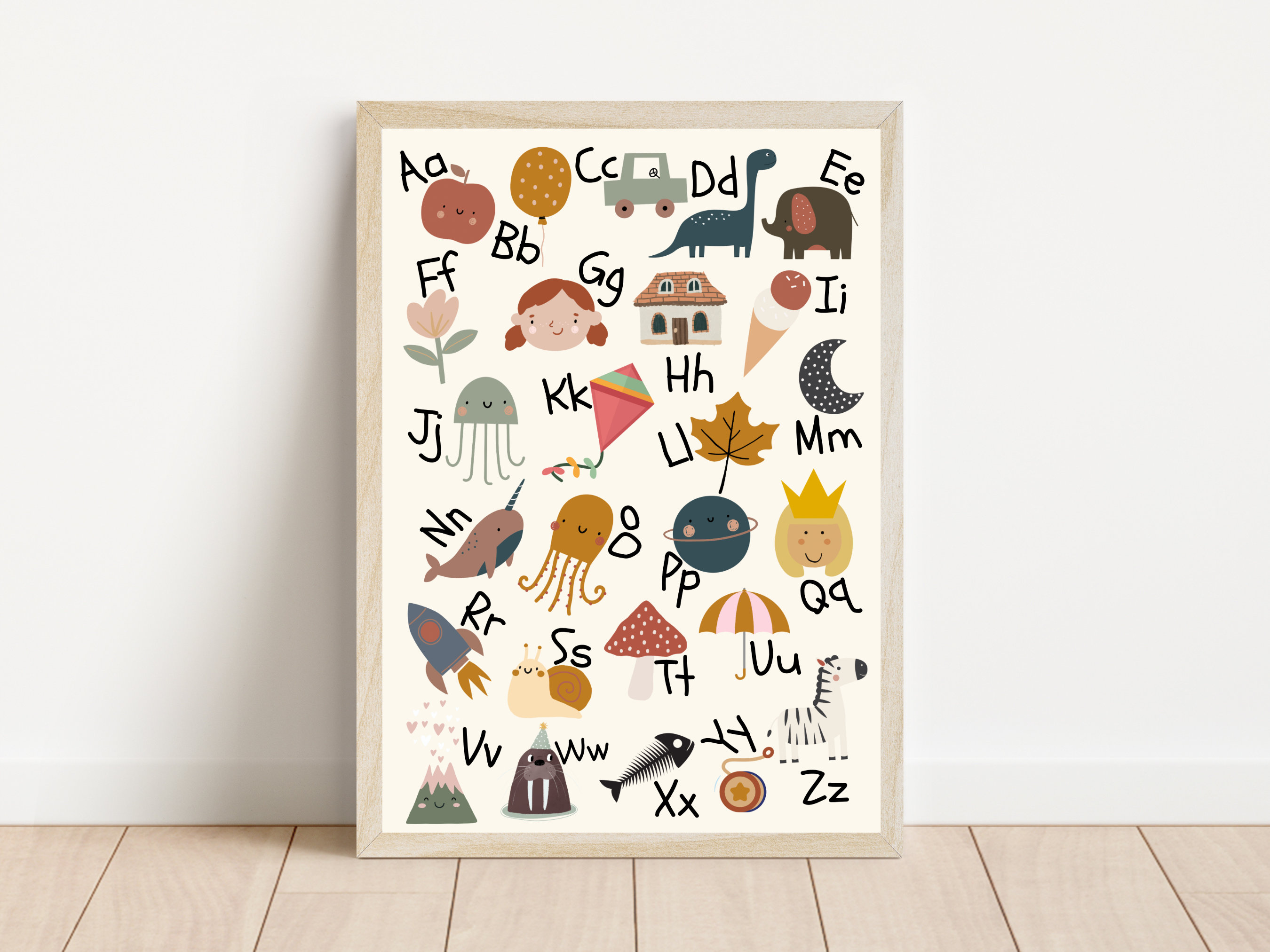 Kids Educational Alphabet Print. Perfect Gender Neutral Wall Art for a  Playroom, Nursery or Child's Room (print Only) - Etsy, image size:2700x2025