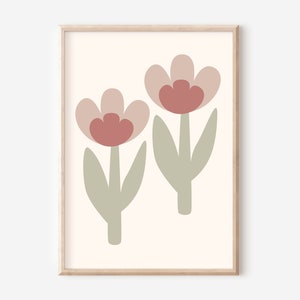 Set of Girls Dusty Pink and Sage Green Gallery Wall Prints for a Girls ...
