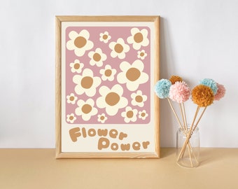 Flower power print. Perfect teen and tween wall art (print only)