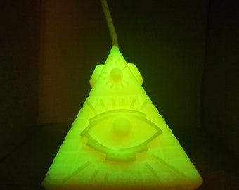 Pyramid All-Seeing Eye Candle | Glow In The Dark