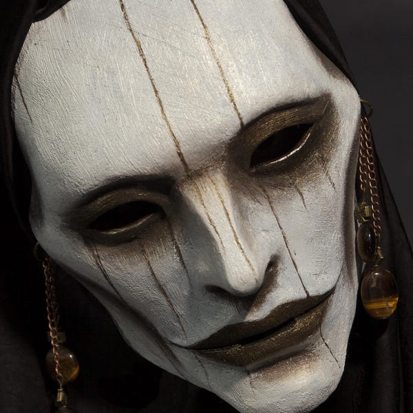 No One — simple face white mask