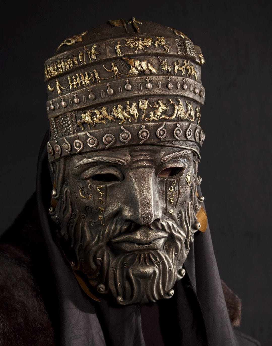 Heraclius II — 925 Silver Covered Mask - Etsy