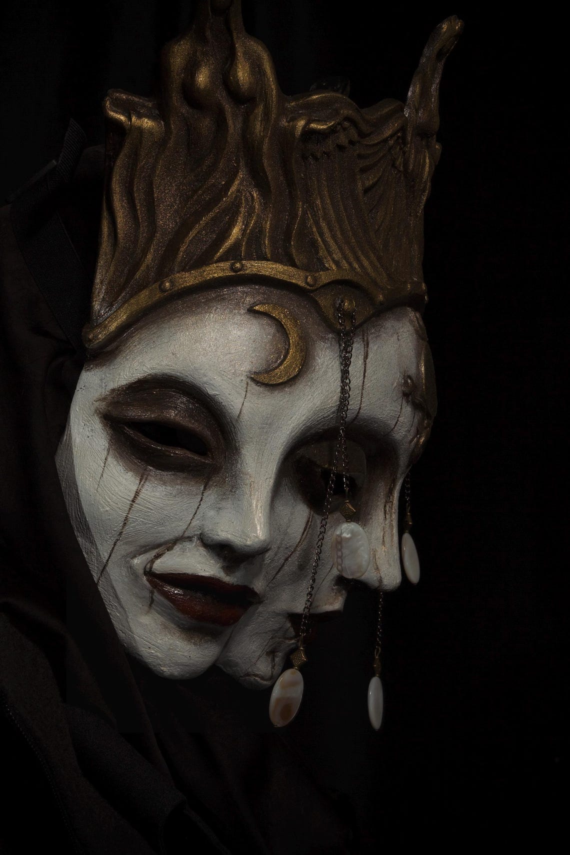 Occult Ritual Mask Hecate Mask – Greek Goddess of Witchcraft, Dark Mythology Mask, Triple ...