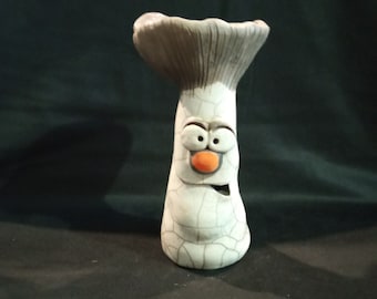 Céramique raku champignon fait main sculpture décoration création artisanale cadeau original poterie statue