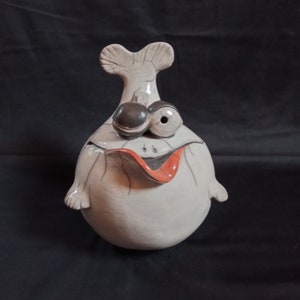 Céramique raku poisson, animal, fait main, sculpture, figurine, décoration, création artisanale, cadeau original, poterie, art