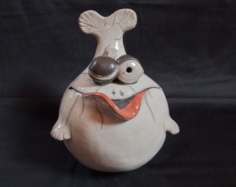 Céramique raku poisson, animal, fait main, sculpture, figurine, décoration, création artisanale, cadeau original, poterie, art