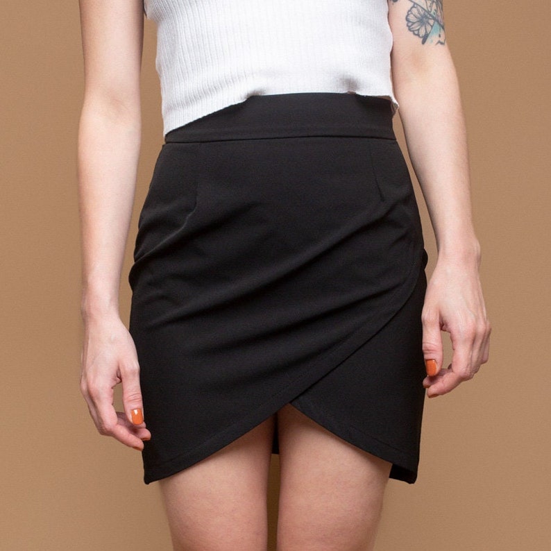 Tulip Skirt Black - Crepe