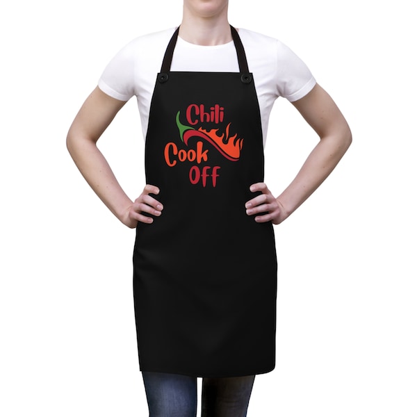 Chili Cook Off Apron, Custom Chili Cook Off Add Date, Year, Team Name, Town, State, Black or White Aprons