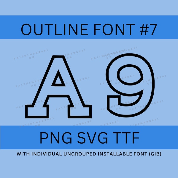 Black Outline - Etsy