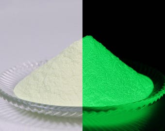 White and Green Glow in the Dark Mica Powder for Resin, Tumblers, Candles, Paint, Slime, Nails & DIY Crafts