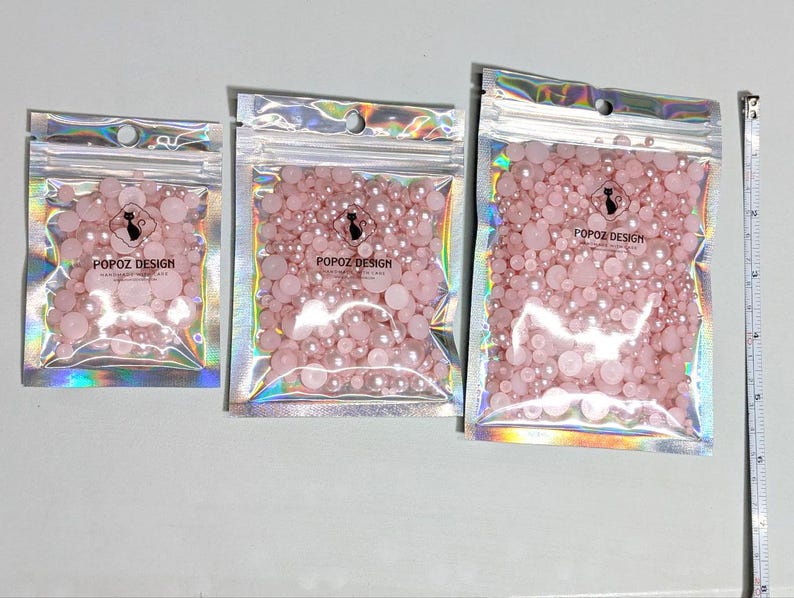 Flatback Pearls Mixed Sizes | Faux Pearl Flatback | Pearl Embellishment for Crafting, Nail Art, Tumblers afbeelding 8